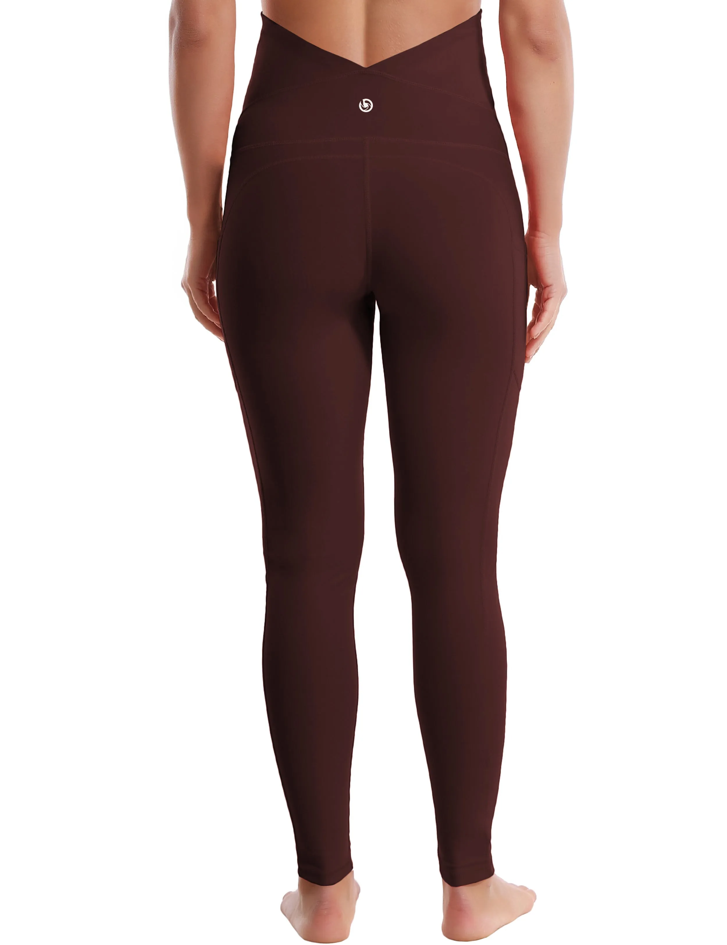 26" Side Pockets Maternity Yoga Pants mahoganymaroon_yoga