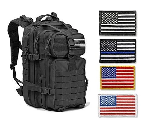 6 Pc Assorted USA Tactical American Flag Patch 100% Embroidered Thin Blue Line United States Military Morale Patches Set for Molle, Hats, Backpacks,Tactical Vest, Uniforms