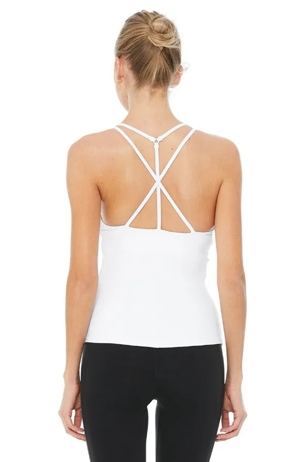 ALO YOGA // MOTIVATE BRA TANK - WHITE