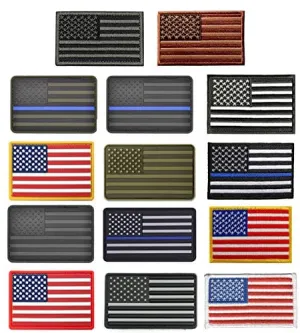 ASA TECHMED - 14 Pc Assorted USA Tactical American Flag Patch Thin Blue Line United States Military Morale Patches Set for Molle, Hats, Backpacks,Tactical Vest, Uniforms   More