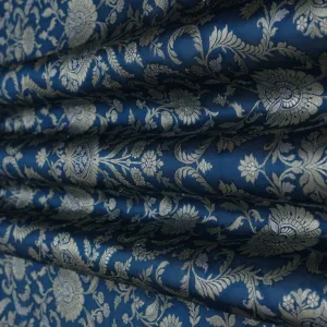 Blue Color Brocade Fabric