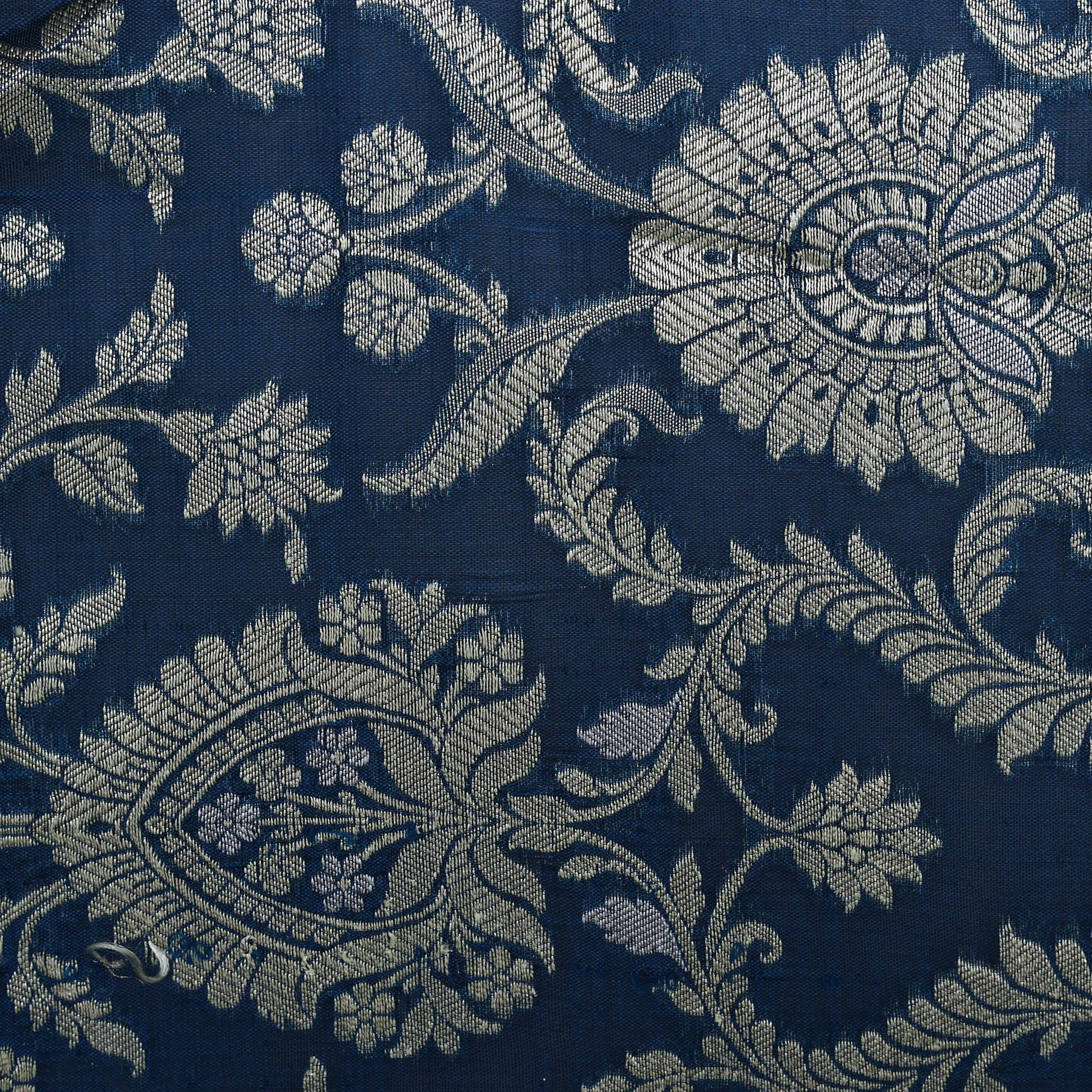 Blue Color Brocade Fabric