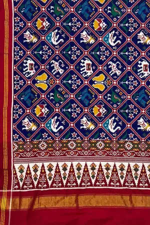 Blue Patan Patola Silk Saree: Handloom Elegance