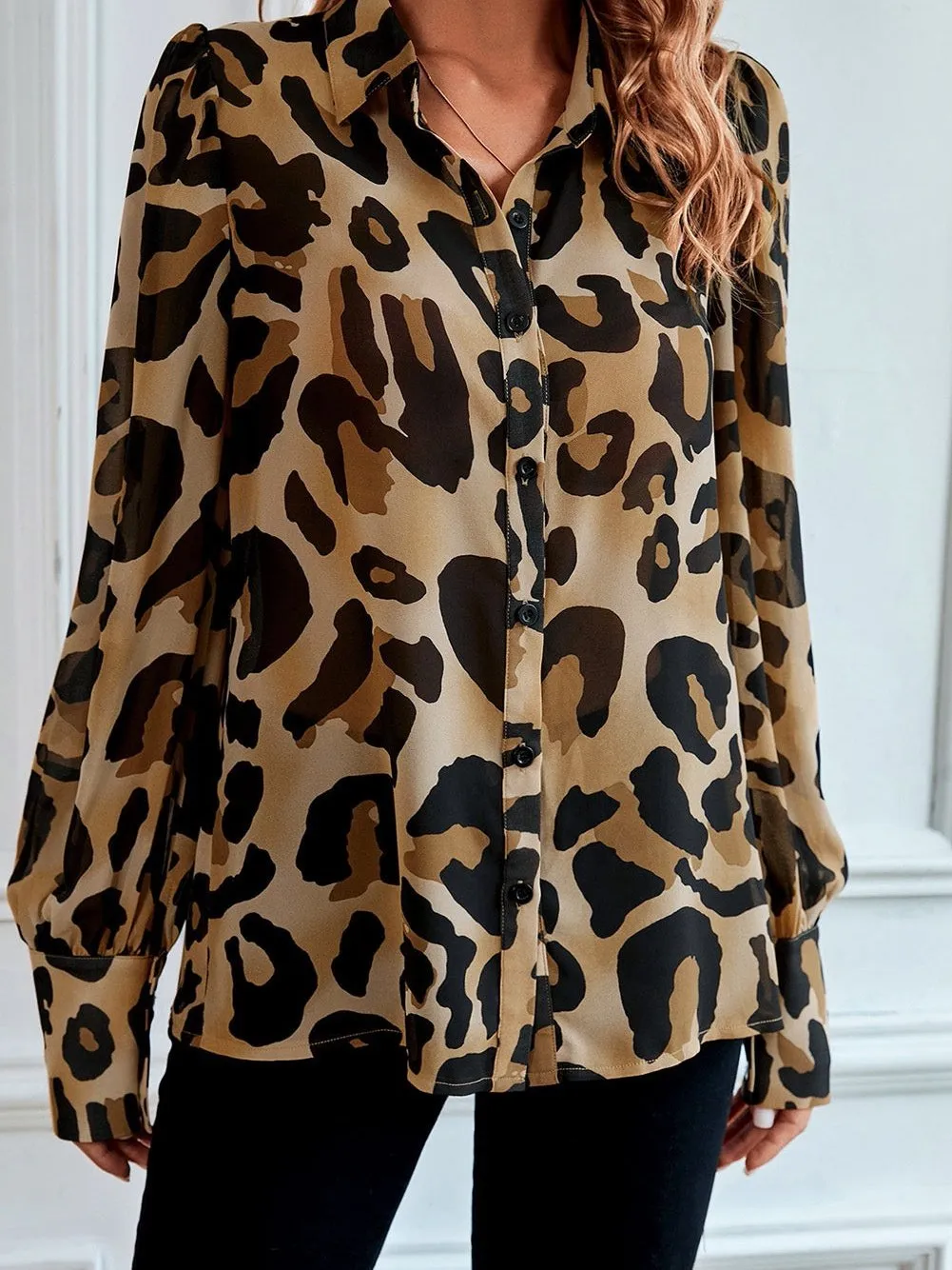 Bohemian Leopard Print Shirt
