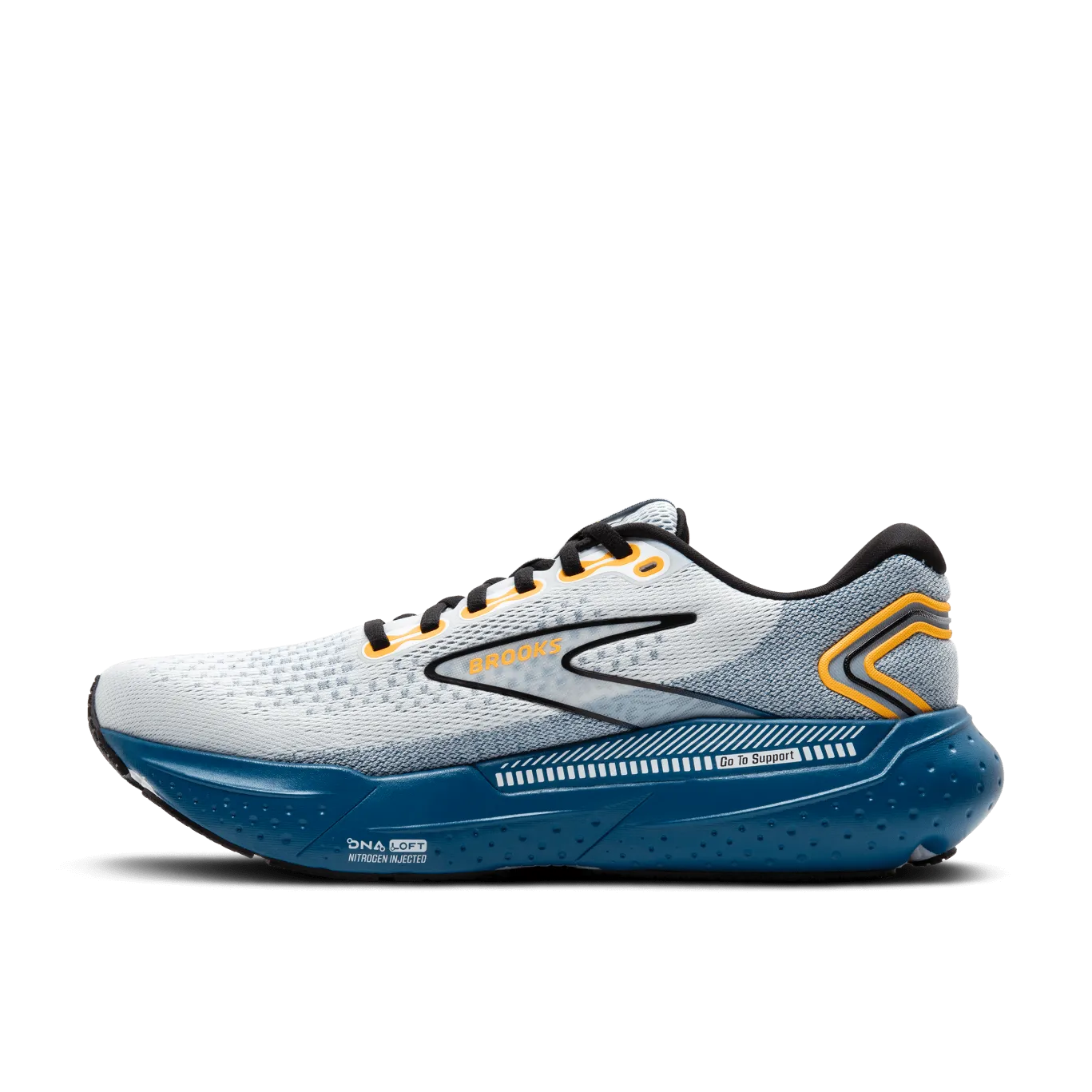 Brooks Glycerin GTS 21 (D Width) - White/Sapphire/Orange (Mens)