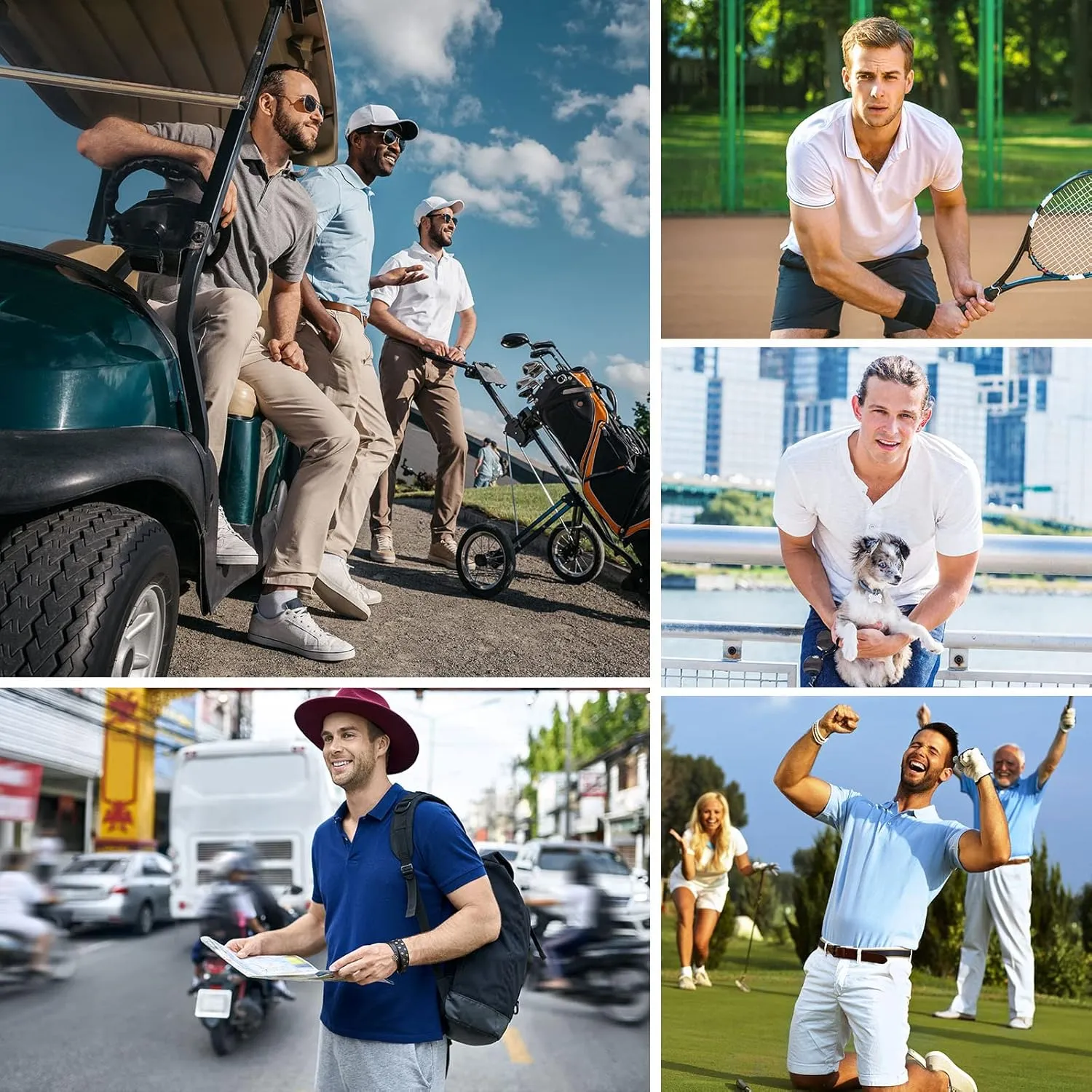 Custom Polo Shirt for Men Design Your Own Personalized Customized Golf T Shirts Tee Embroidered Text Photo Logo
