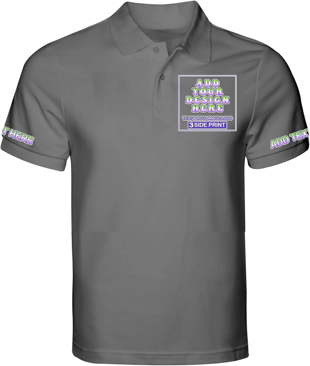 Custom Polo Shirt for Men Design Your Own Personalized Customized Golf T Shirts Tee Embroidered Text Photo Logo