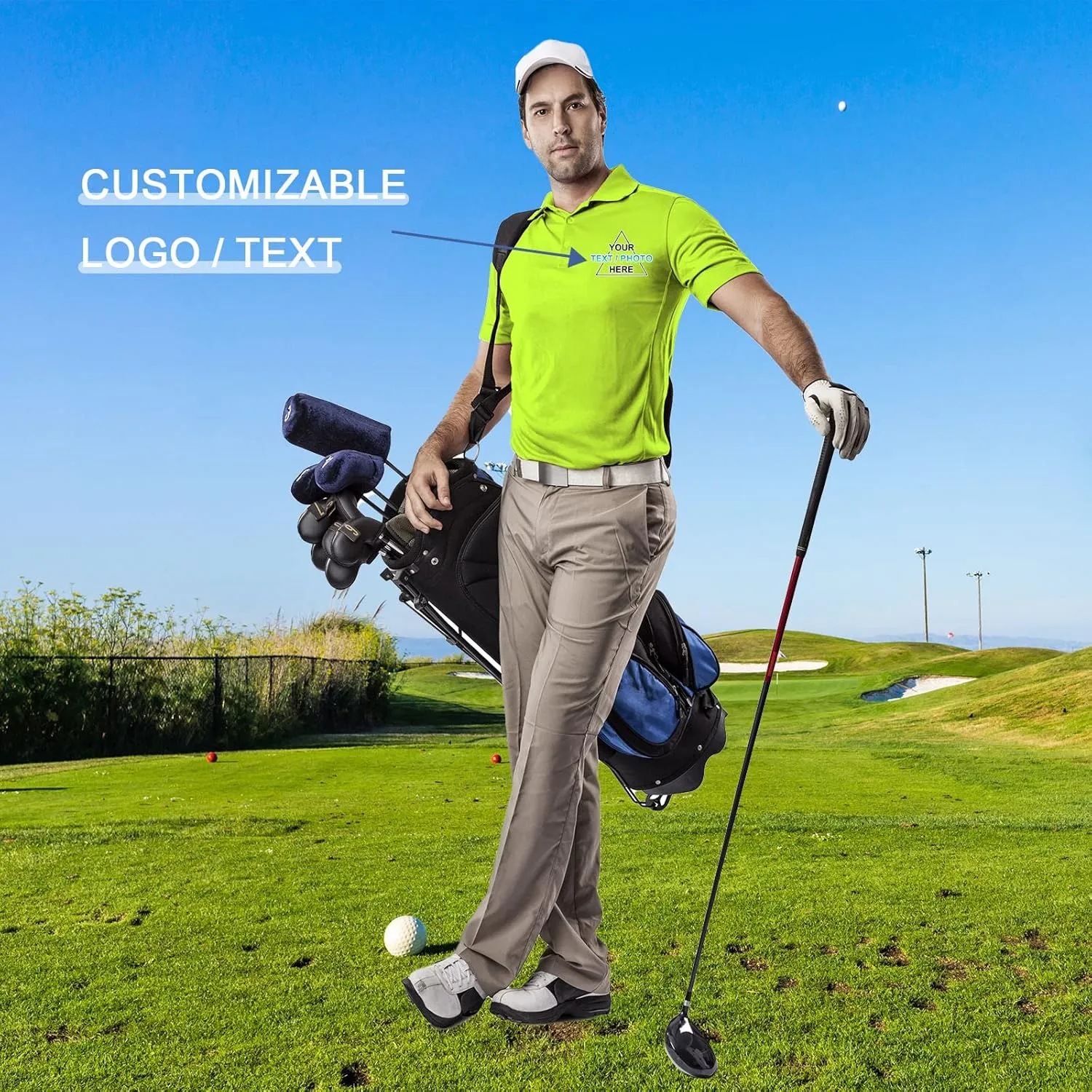 Custom Polo Shirt for Men Design Your Own Personalized Customized Golf T Shirts Tee Embroidered Text Photo Logo