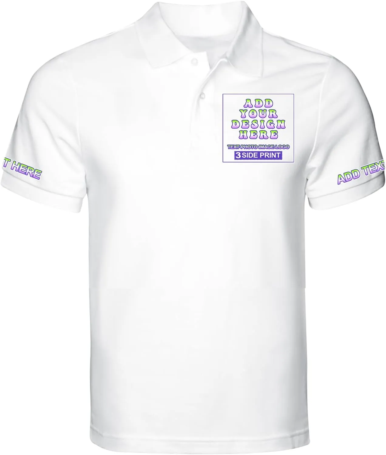 Custom Polo Shirt for Men Design Your Own Personalized Customized Golf T Shirts Tee Embroidered Text Photo Logo