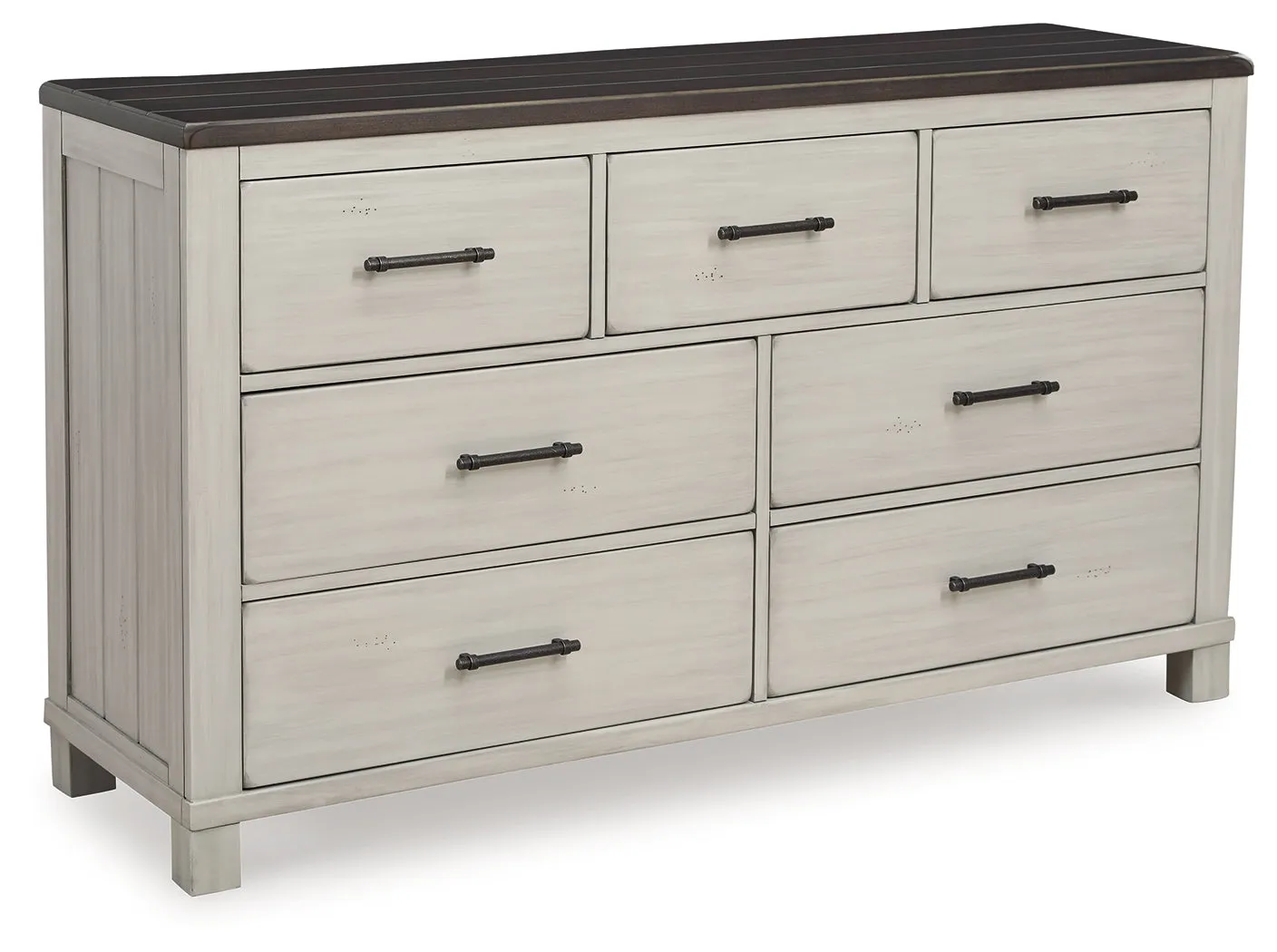 Darborn Queen Panel Bed with Dresser in Gray/Brown