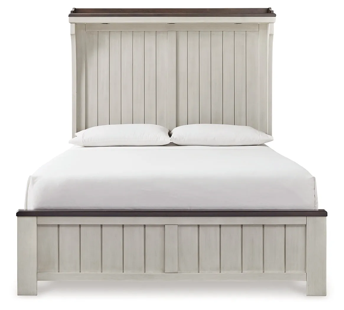 Darborn Queen Panel Bed with Dresser in Gray/Brown