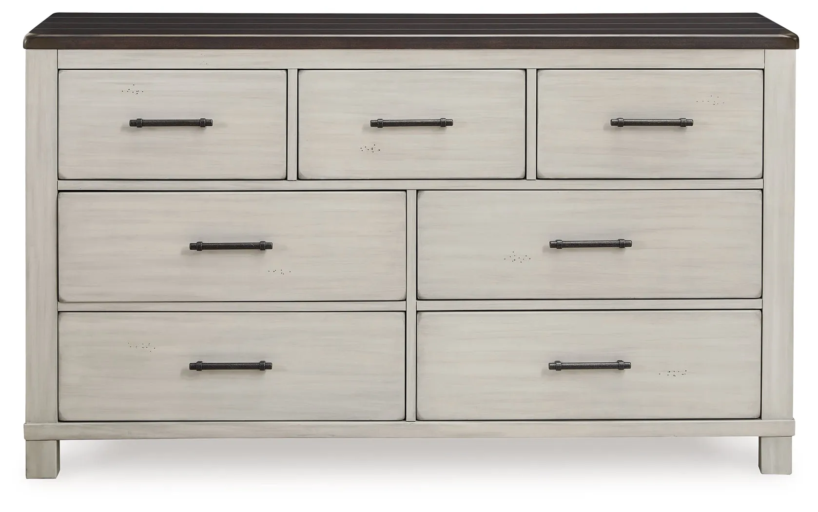 Darborn Queen Panel Bed with Dresser in Gray/Brown