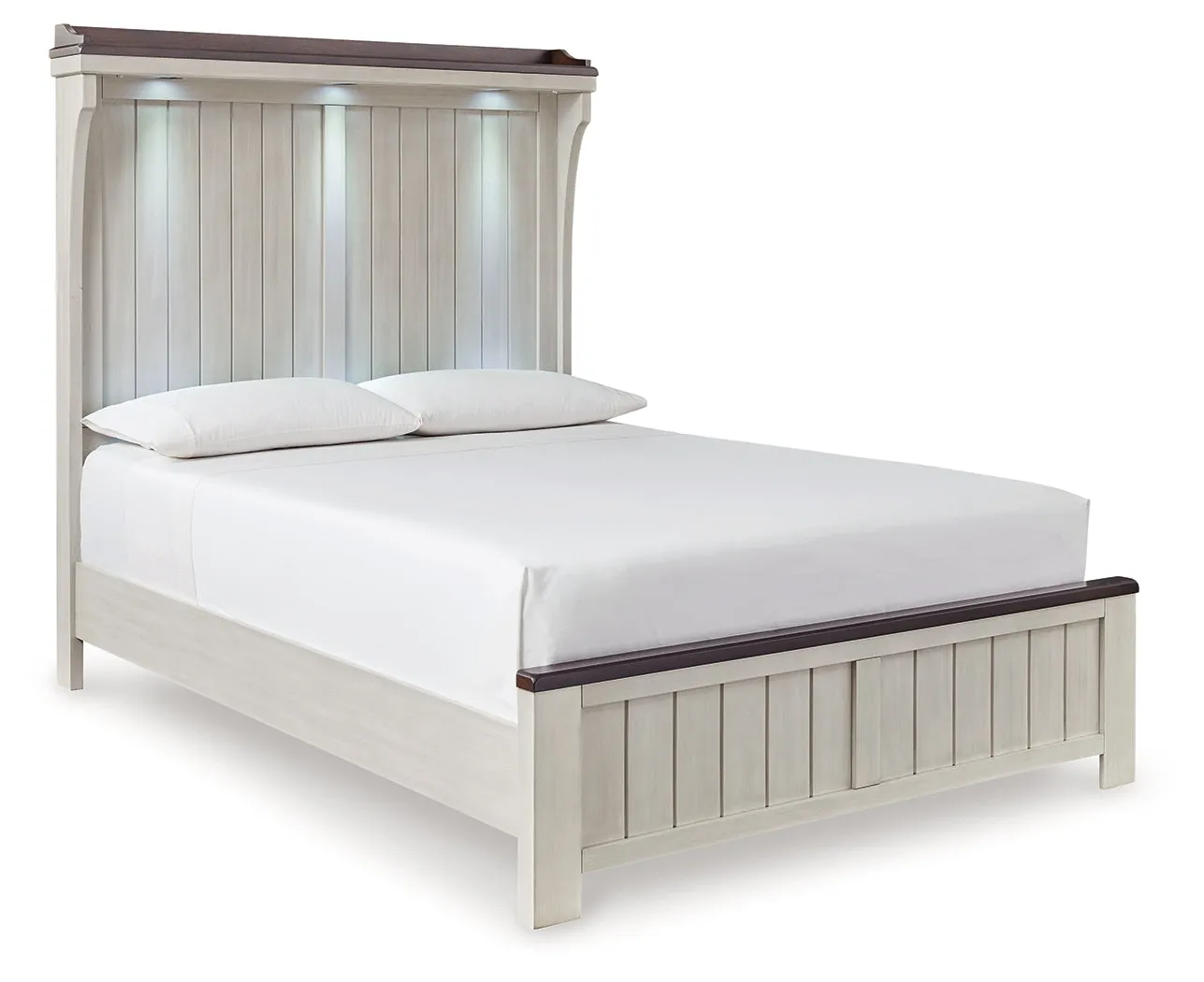 Darborn Queen Panel Bed with Dresser in Gray/Brown