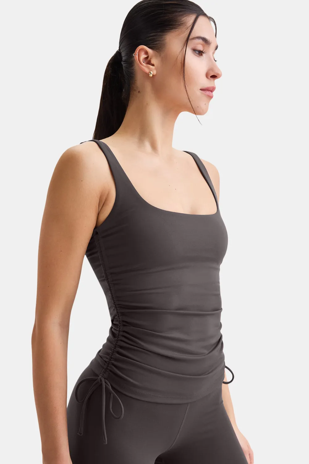 DAYFLEX BUILT-IN SUPPORT ADJUSTABLE TIE SIDE VEST - COOL ESPRESSO