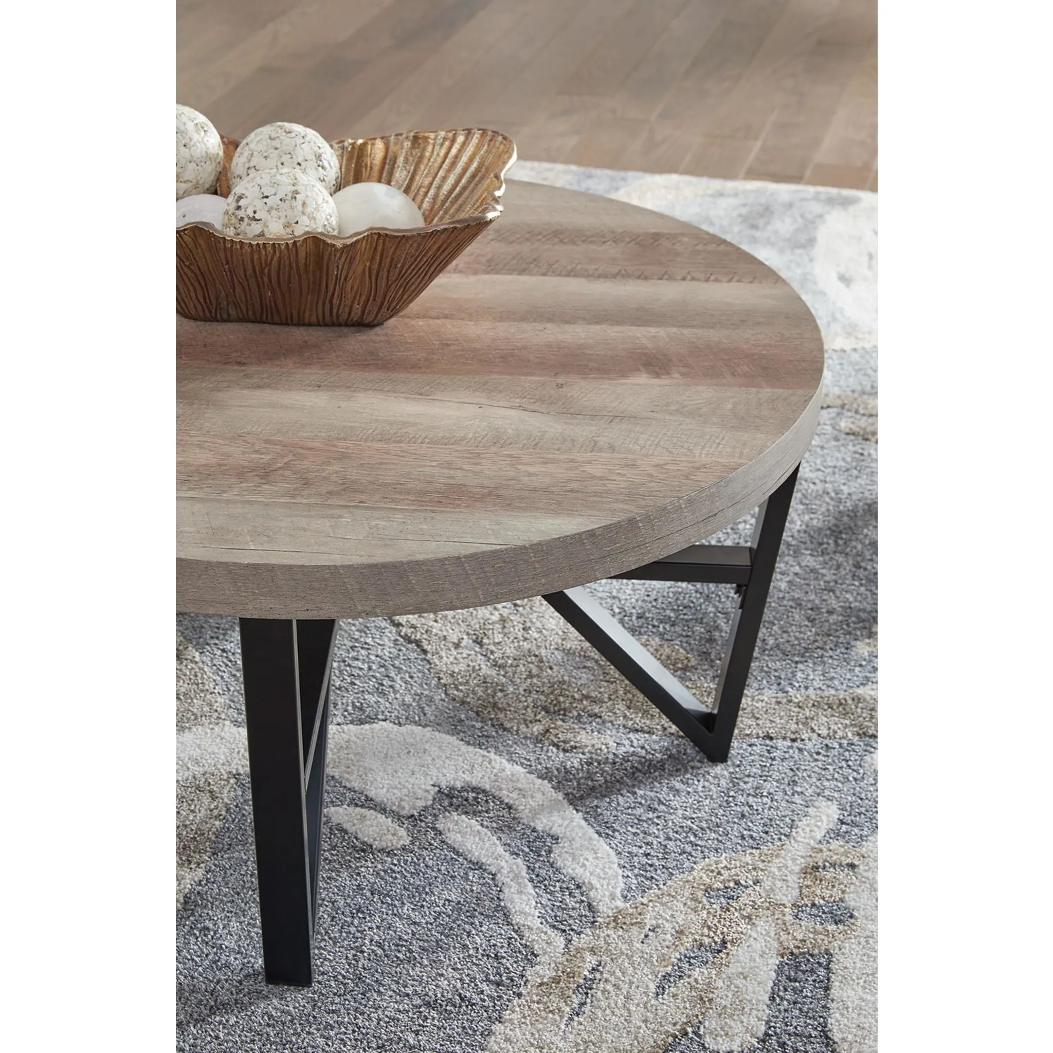 Deanlee 3 Pack Tables - Grayish Brown/Black