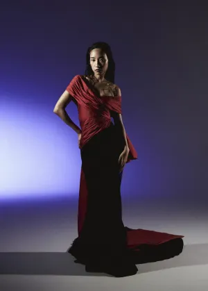 Dual Tone Long Trumpet Gown