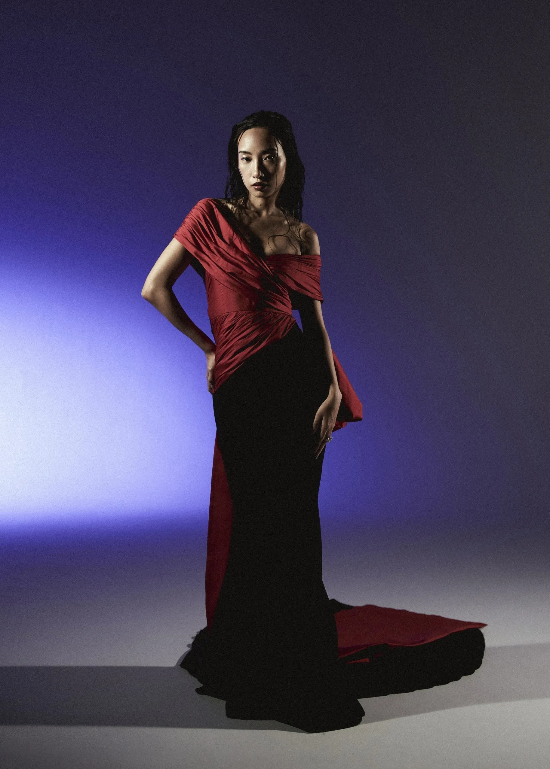 Dual Tone Long Trumpet Gown