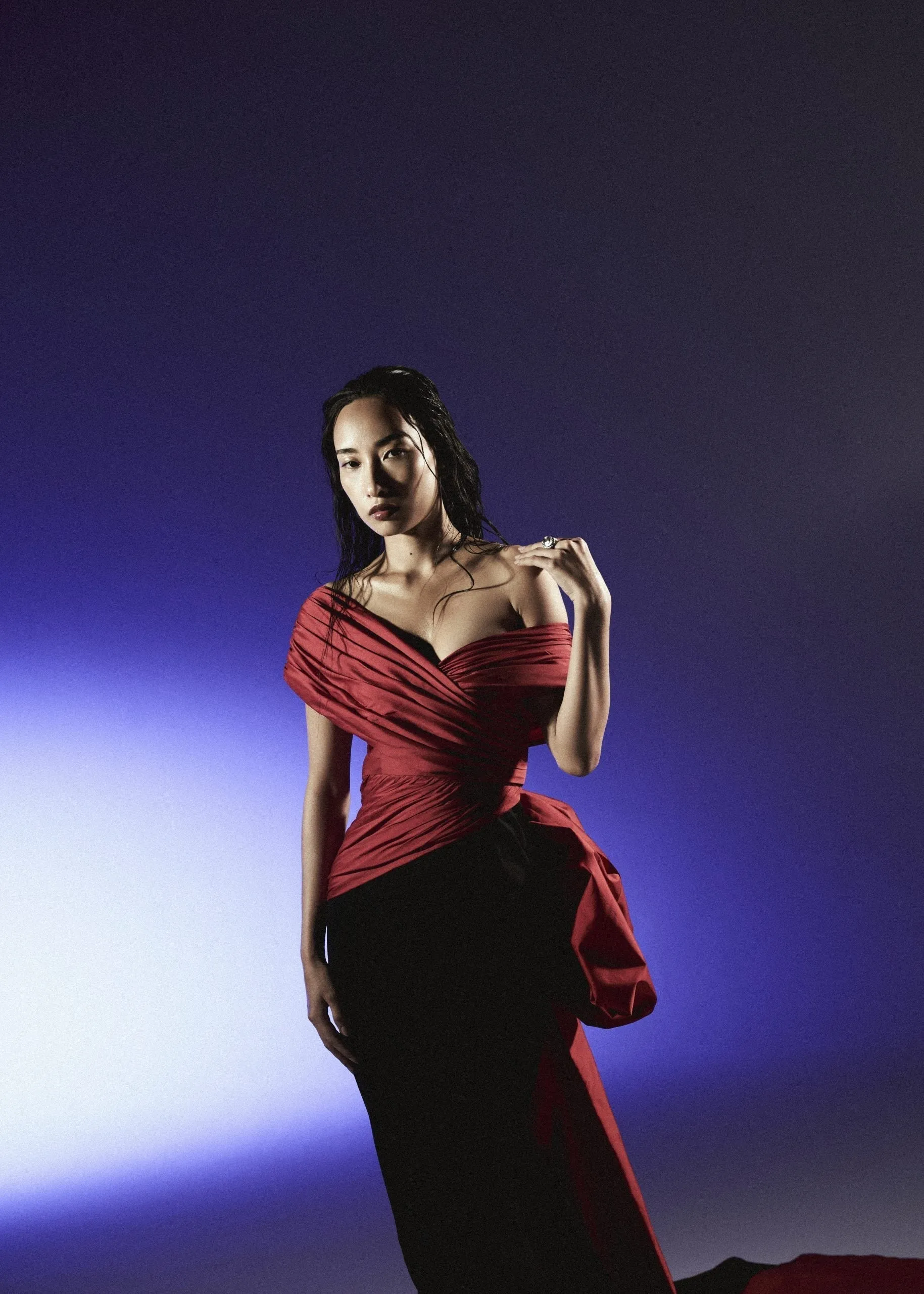 Dual Tone Long Trumpet Gown