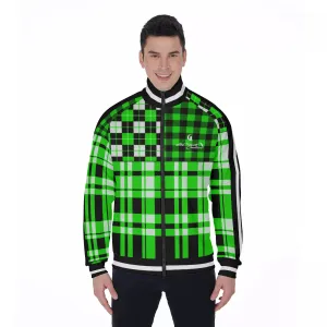 FLEXIN PLAID FLUO Men's Stand Collar Jacket