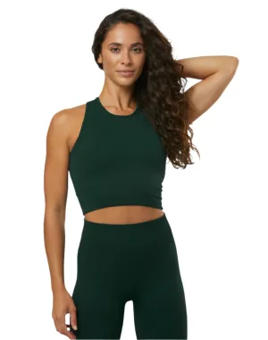 Gym Coffee Womens Lotus Chevron Bra Moss Green