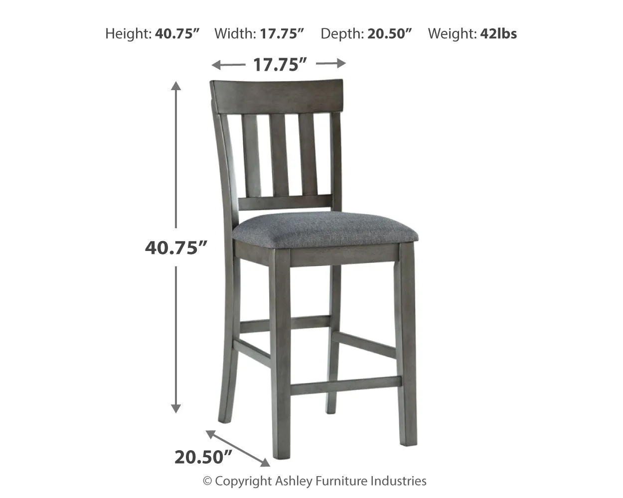 Hallanden 2-Piece Bar Stool in Two-tone Gray