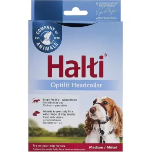 Halti Medium Optifit Black Dog Training Headcollar