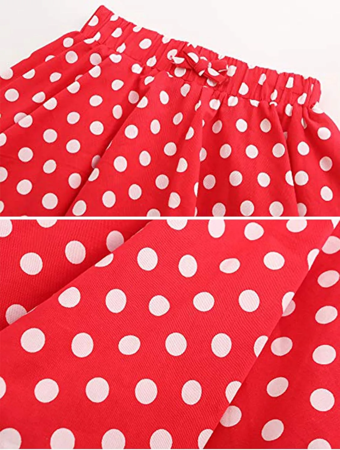 JE Sterguard Girls Polka Dot Mini Stretch Waist Full Round Skater Skirts for Party or Sport 4-16 Years