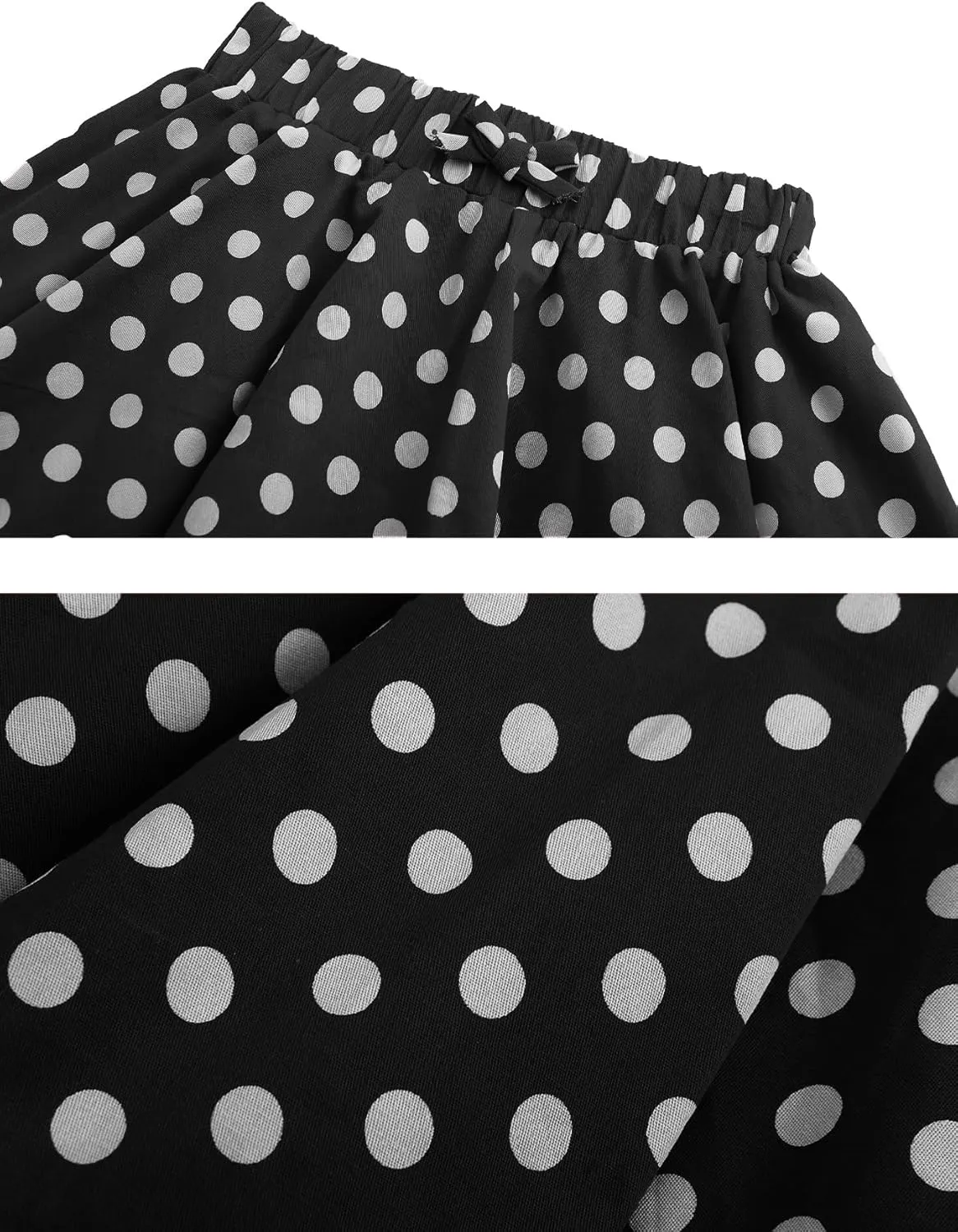 JE Sterguard Girls Polka Dot Mini Stretch Waist Full Round Skater Skirts for Party or Sport 4-16 Years