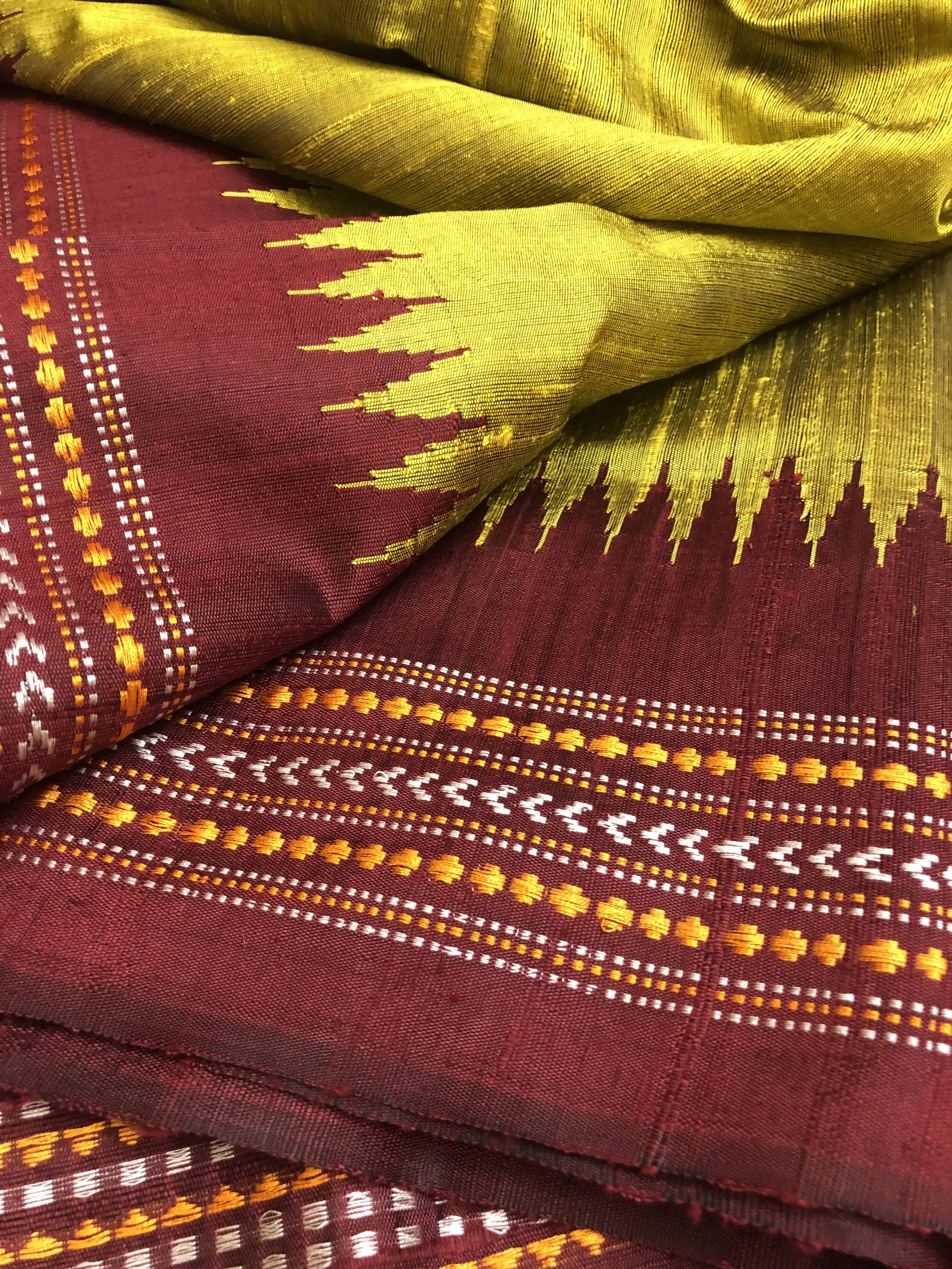 Lime Green Color Pure Raw Silk Saree with Vidharba Border