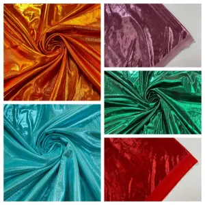 LIQUID METALLIC LAME FOIL SPANDEX (by the yard)