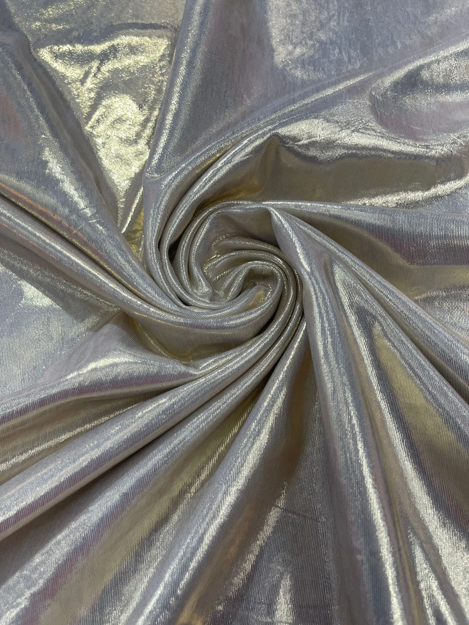 LIQUID METALLIC LAME FOIL SPANDEX (by the yard)