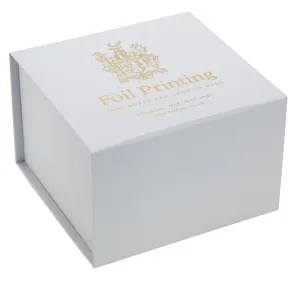 Matt White Foil Printed Boxes 132x130x92mm