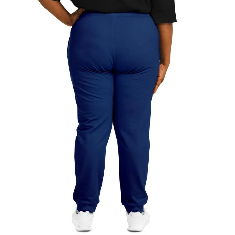 Medium Dark Blue Joggers | Unisex | with PLUS sizes | Medium Dark Pure Blue | C100M75Y0K60