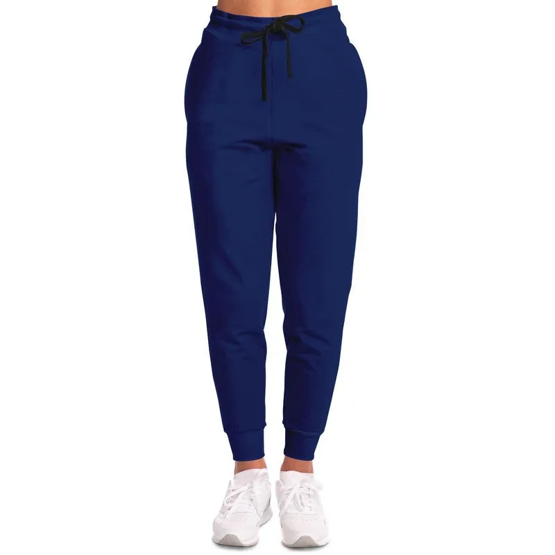 Medium Dark Blue Joggers | Unisex | with PLUS sizes | Medium Dark Pure Blue | C100M75Y0K60