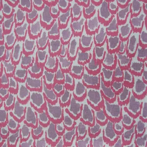Nada Printed Linen Fabric (By The Metre) Heather