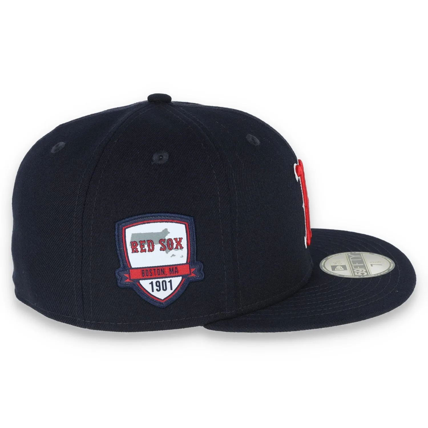 NEW ERA BOSTON RED SOX INAUGURAL SEASON PATCH 59FIFTY FITTED HAT
