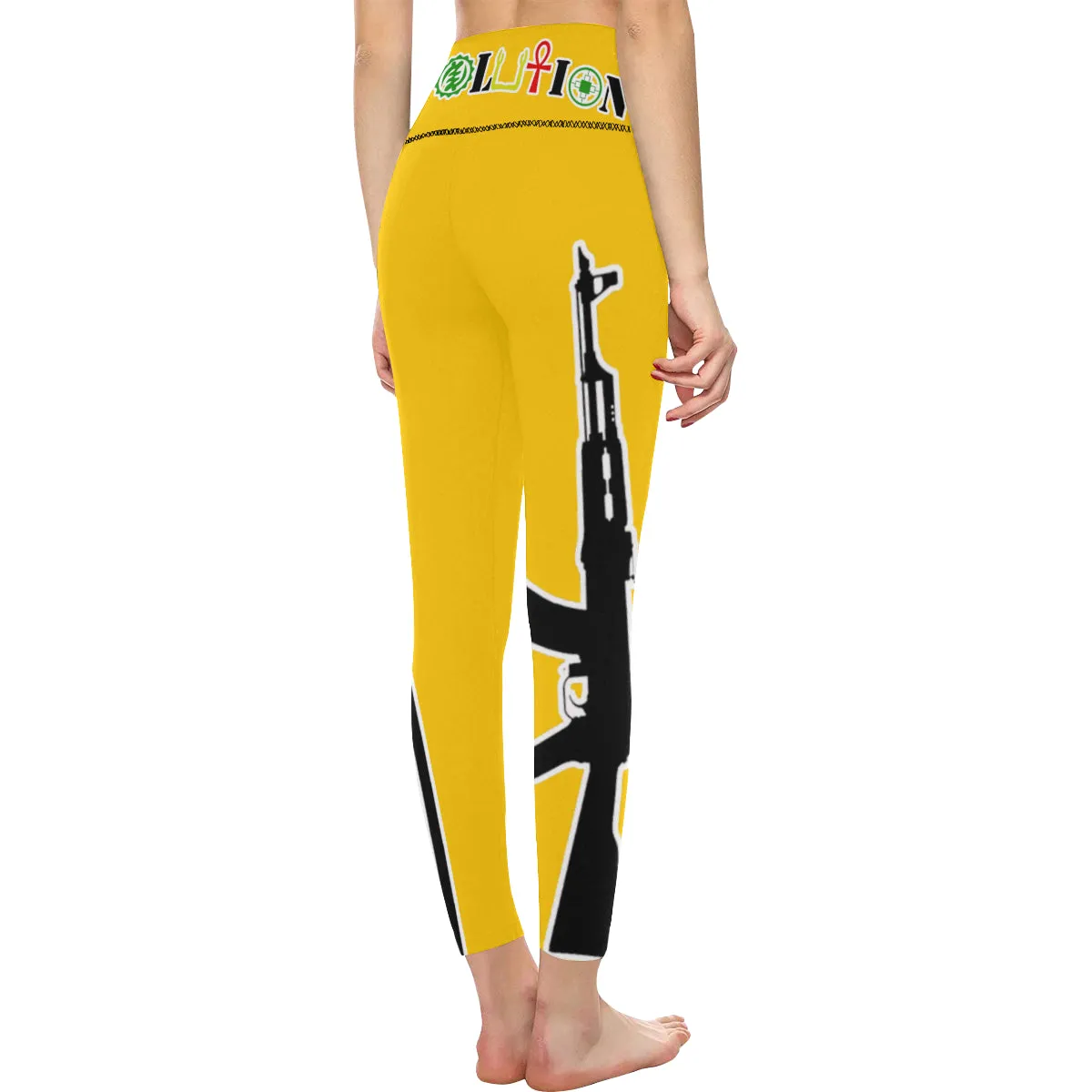 REVOLUTION YLW All Over Print High-Waisted Leggings