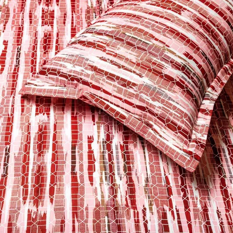 Rushi Printed Bedsheet - Pink
