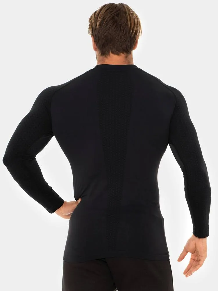 Ryderwear Geo Seamless Long Sleeve Top - Black
