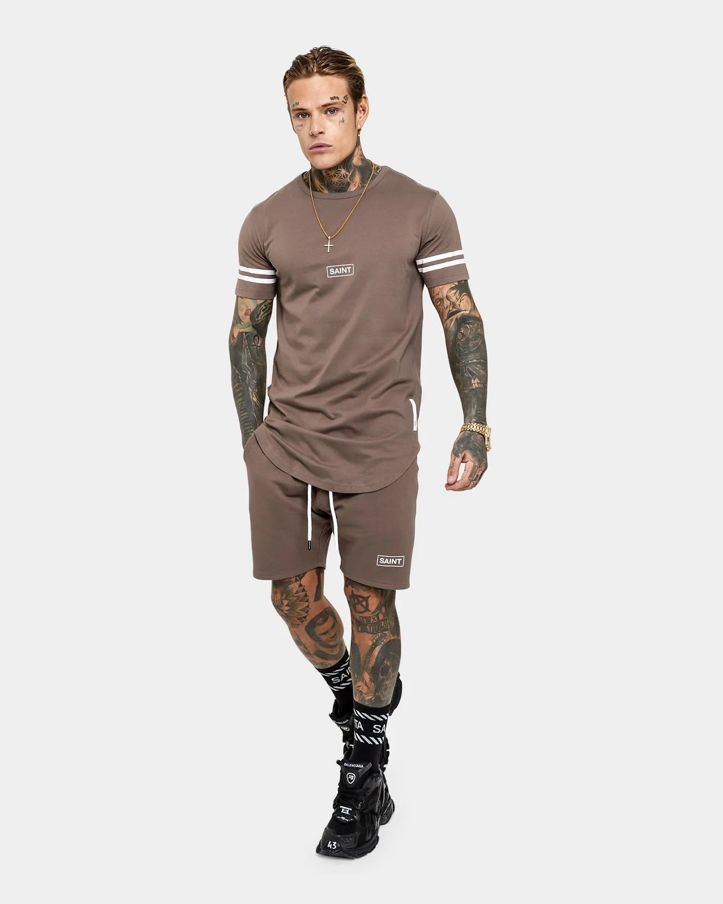 Saint Morta Minimal Sport El Duplo Short Sleeve T-Shirt Brown