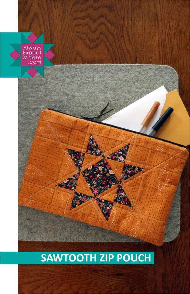 Sawtooth Zip Pouch - Printed Copy