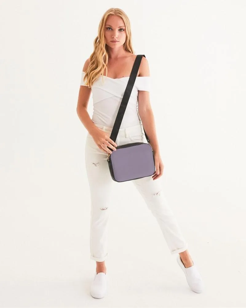 Shaded Pale Pastel Purple Gray Crossbody Bag | C15M30Y0K30