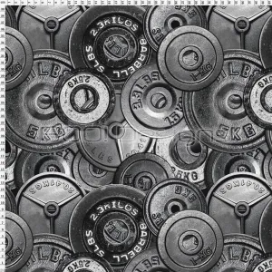 Spandex Barbells Silver