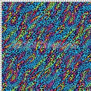 Spandex Chroma Animal Skin Blue