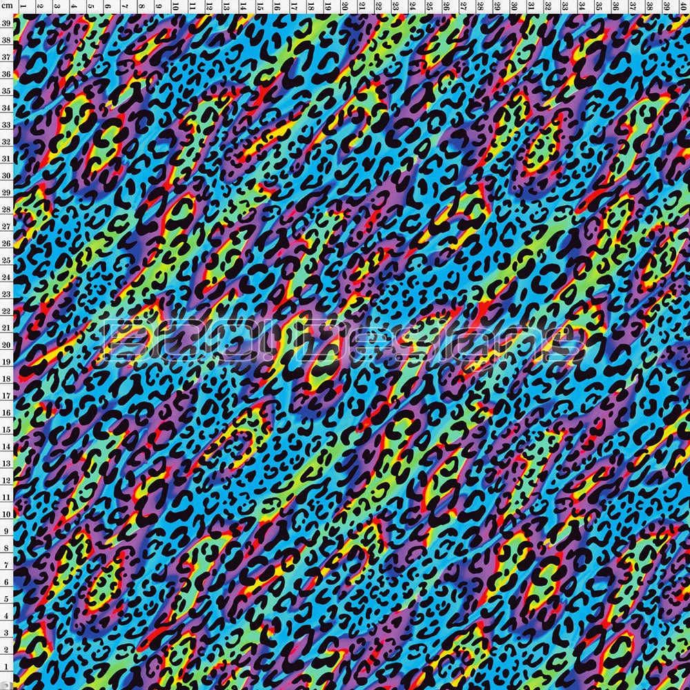 Spandex Chroma Animal Skin Blue