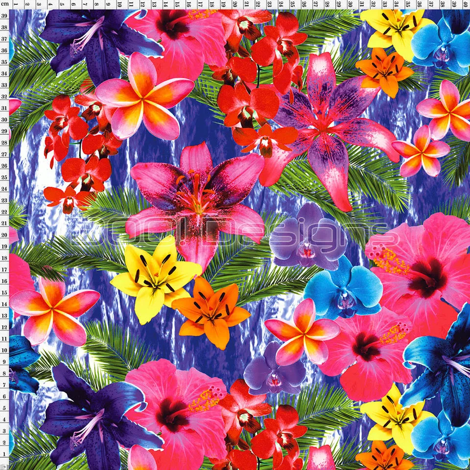 Spandex Floral Waterfall