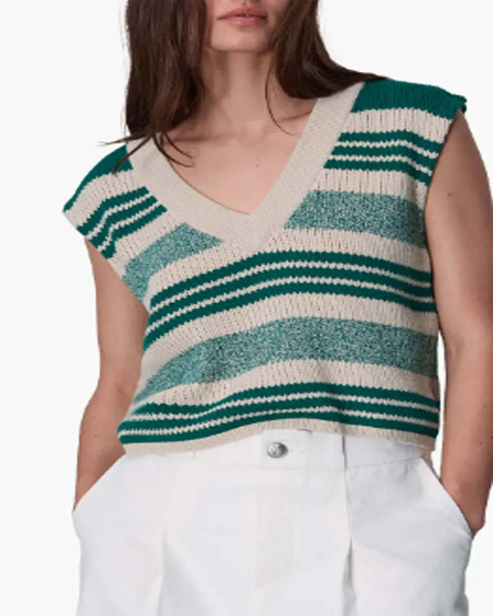 Sport Green Cyrus Stripe Vest