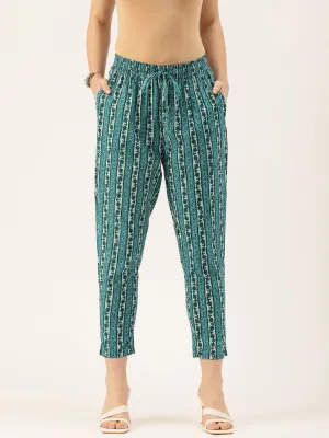 Striped Printed Pencil Pant