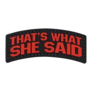 That's What She Said Patch Black/Red