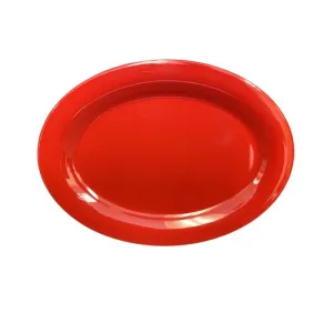 Thunder Group CR212PR 12" X 9" Platter, Pure Red - Dozen